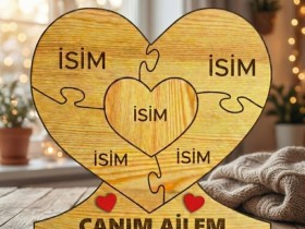 Kalp İçinde Kalp Ahşap Puzzle