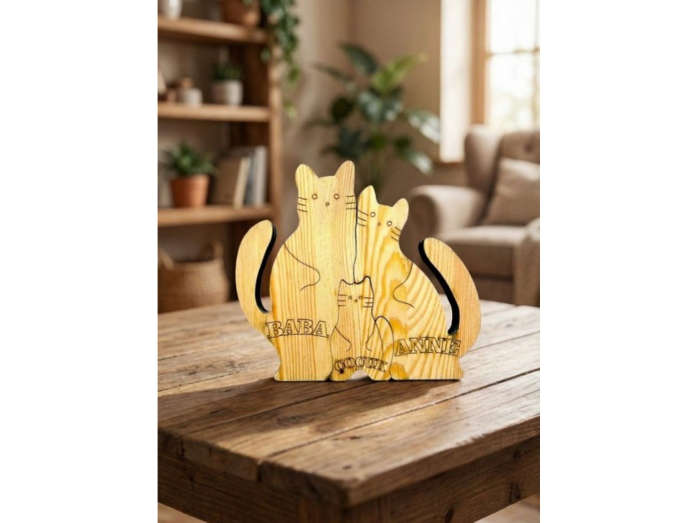 Kedi Ailesi Ahşap Puzzle Kedi Ailesi Ahşap Puzzle