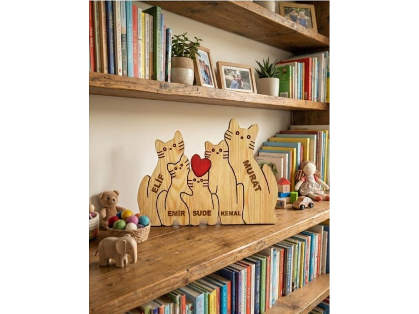 Kedi Ailesi Ahşap Puzzle Kedi Ailesi Ahşap Puzzle