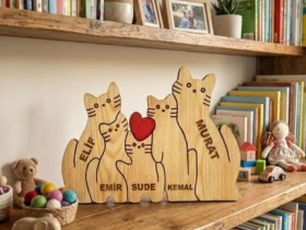 Kedi Ailesi Ahşap Puzzle Kedi Ailesi Ahşap Puzzle