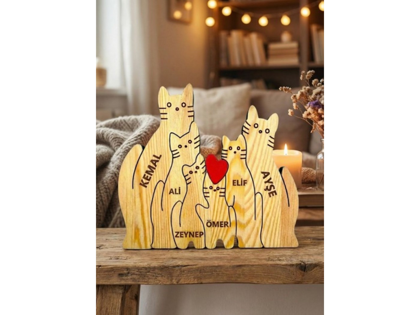 Kedi Ailesi Ahşap Puzzle Kedi Ailesi Ahşap Puzzle