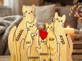 Kedi Ailesi Ahşap Puzzle Kedi Ailesi Ahşap Puzzle