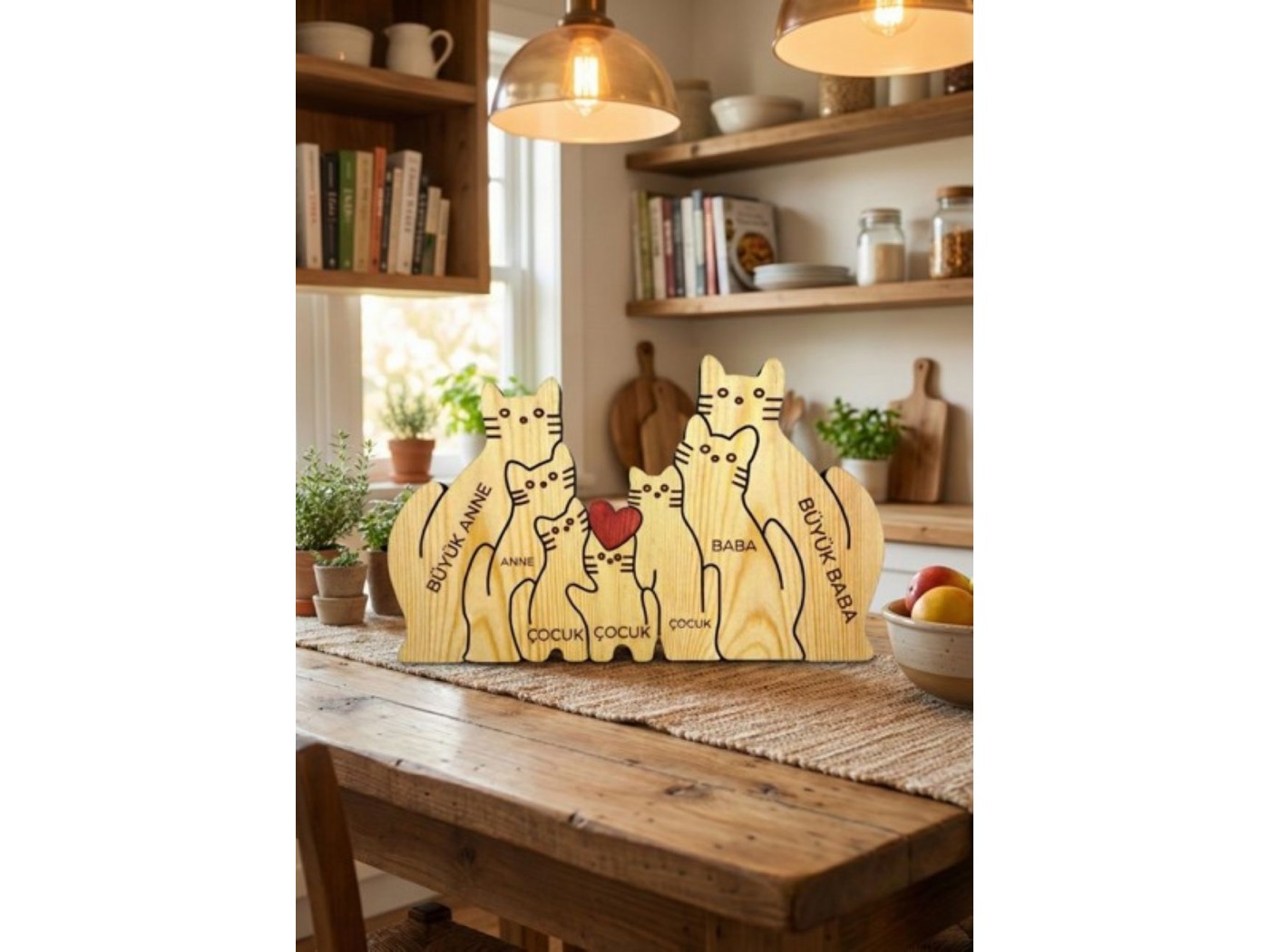 Kedi Ailesi Ahşap Puzzle Kedi Ailesi Ahşap Puzzle