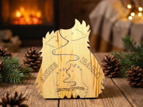 Kirpi Ailesi Ahşap Puzzle