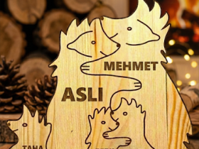 Kirpi Ailesi Ahşap Puzzle