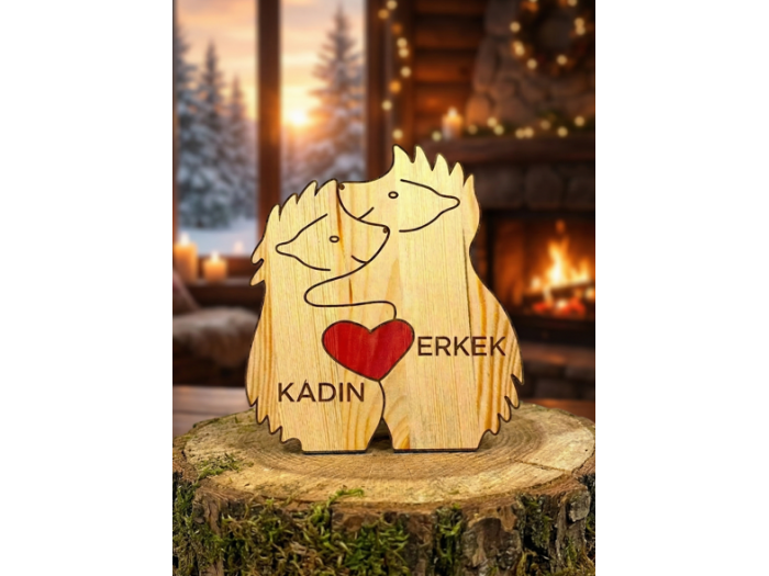 Kirpi Ailesi Ahşap Puzzle   