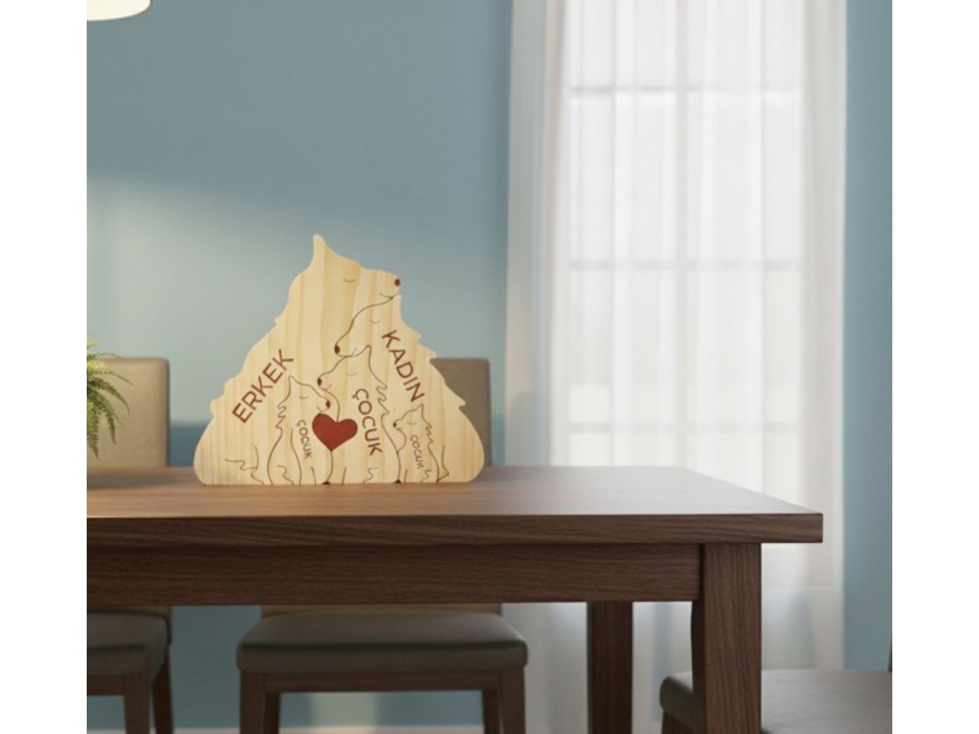 Kurt Ailesi Ahşap Puzzle