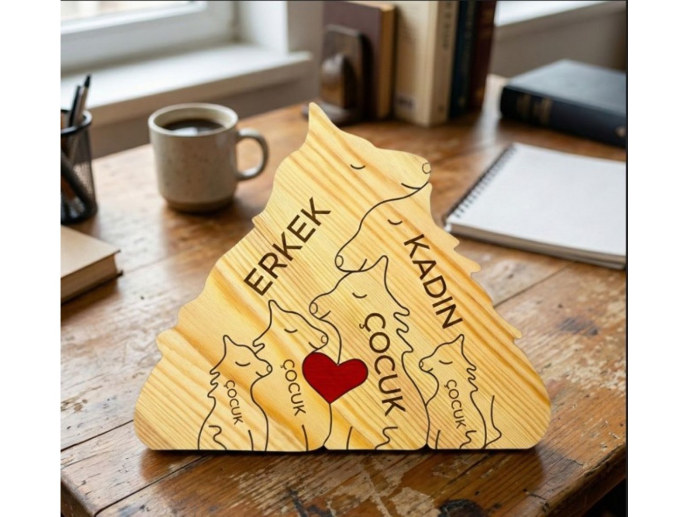 Kurt Ailesi Ahşap Puzzle