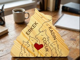 Kurt Ailesi Ahşap Puzzle