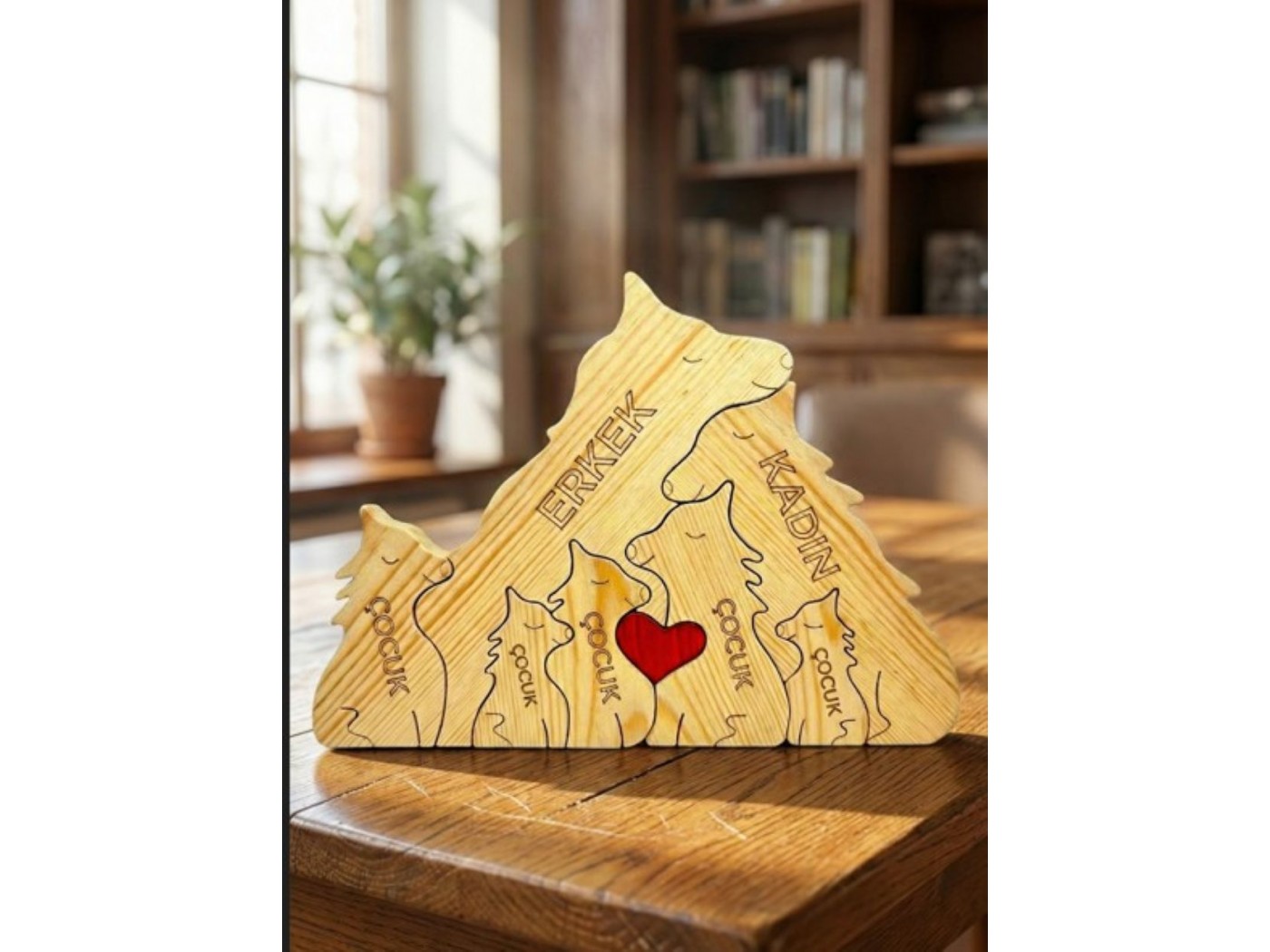 Kurt Ailesi Ahşap Puzzle