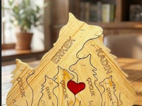 Kurt Ailesi Ahşap Puzzle