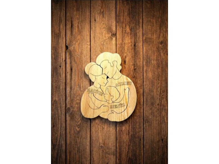 Ailemiz Ahşap Puzzle   