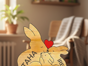 Tavşan Ailesi Ahşap Puzzle