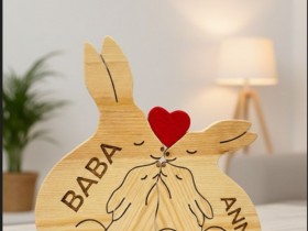 Tavşan Ailesi Ahşap Puzzle