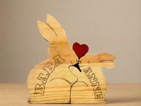 Tavşan Ailesi Ahşap Puzzle