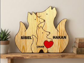 Tilki Ailesi Ahşap Puzzle