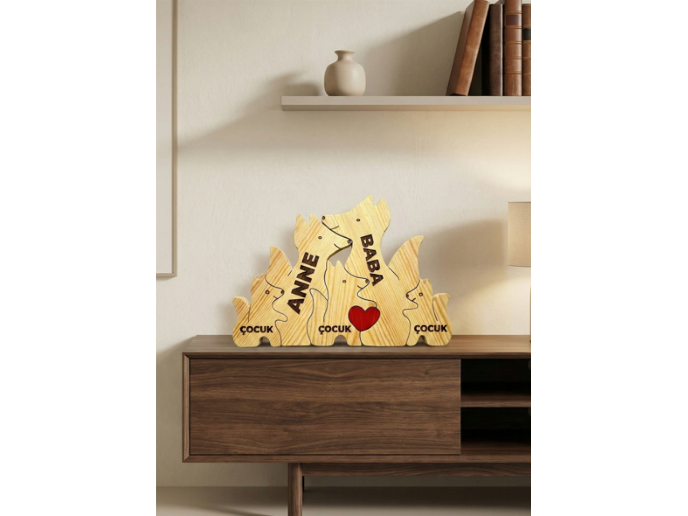 Tilki Ailesi Ahşap Puzzle